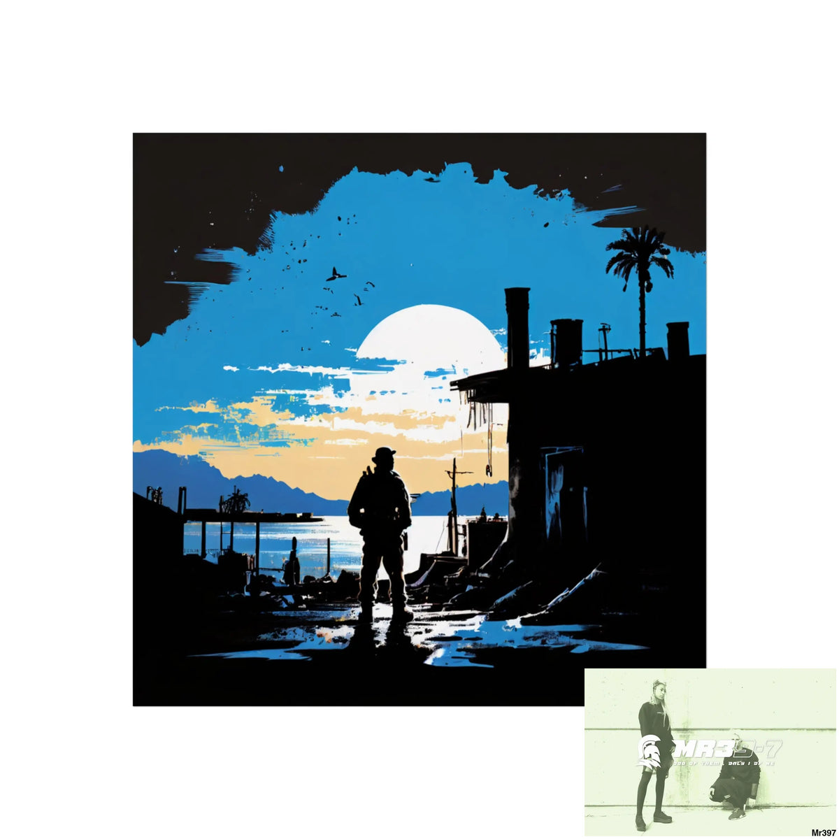 Banksy Style A1 Sparta Dahab Gold – “Rooftop Extraction & Red Sea Warning Egypt no 4 Fine Art Posters 16″ x 16″ / Matte