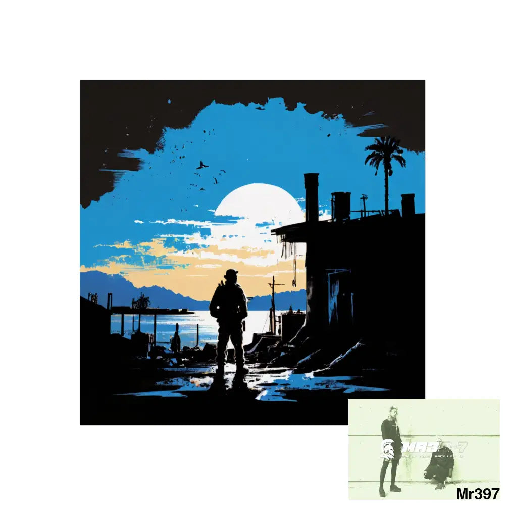 Banksy Style A1 Sparta Dahab Gold – “Rooftop Extraction & Red Sea Warning Egypt no 4 Fine Art Posters 16″ x 16″ / Matte