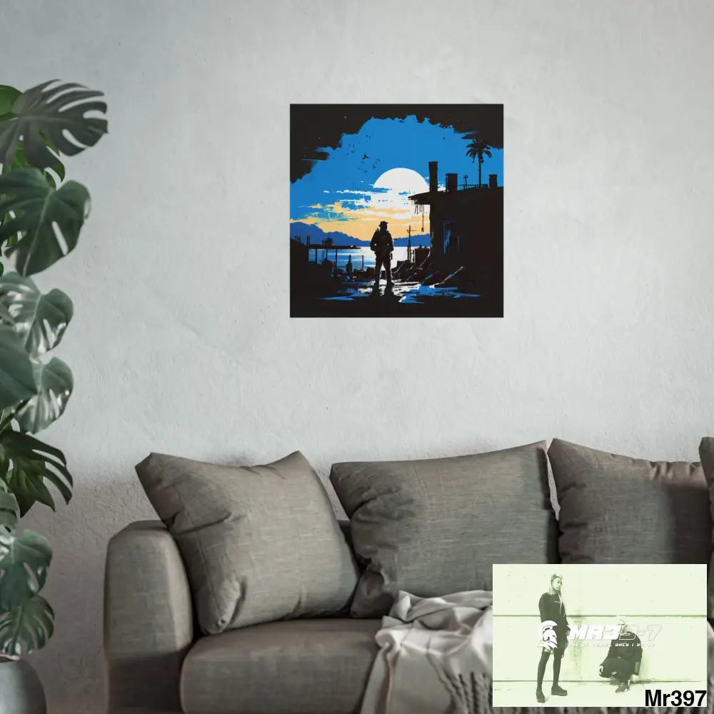 Banksy Style A1 Sparta Dahab Gold – “Rooftop Extraction & Red Sea Warning Egypt no 4 Fine Art Posters Poster