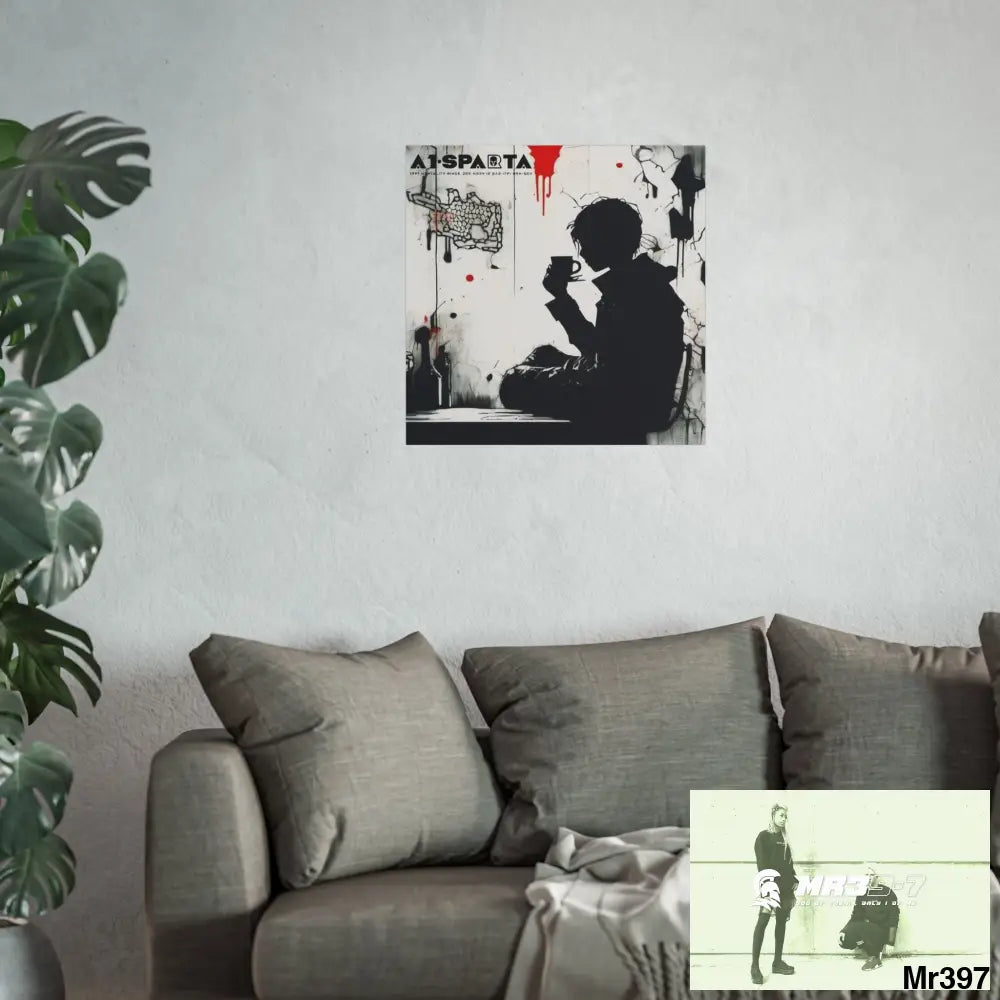 Banksy Style A1Sparta DAHAB GOLD — SCENE 4 Chain Around the Neck no 2 Fine Art Posters Poster