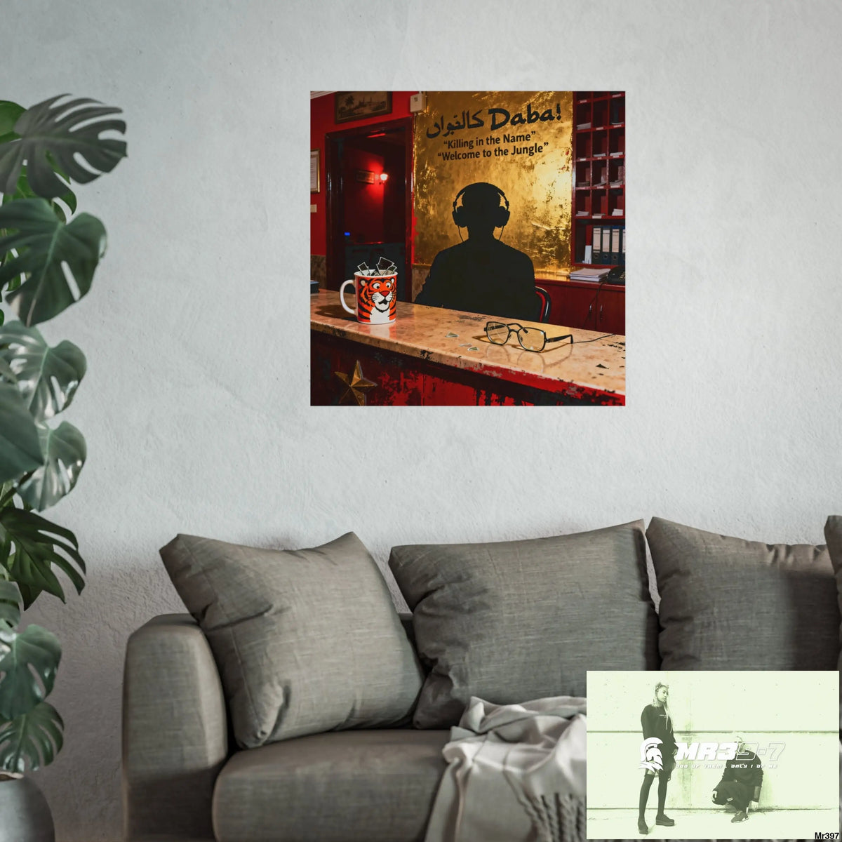 Banksy Style Dahab Gold Reception Desk (RATM / Jungle Moment) No 4 Fine Art Posters Poster