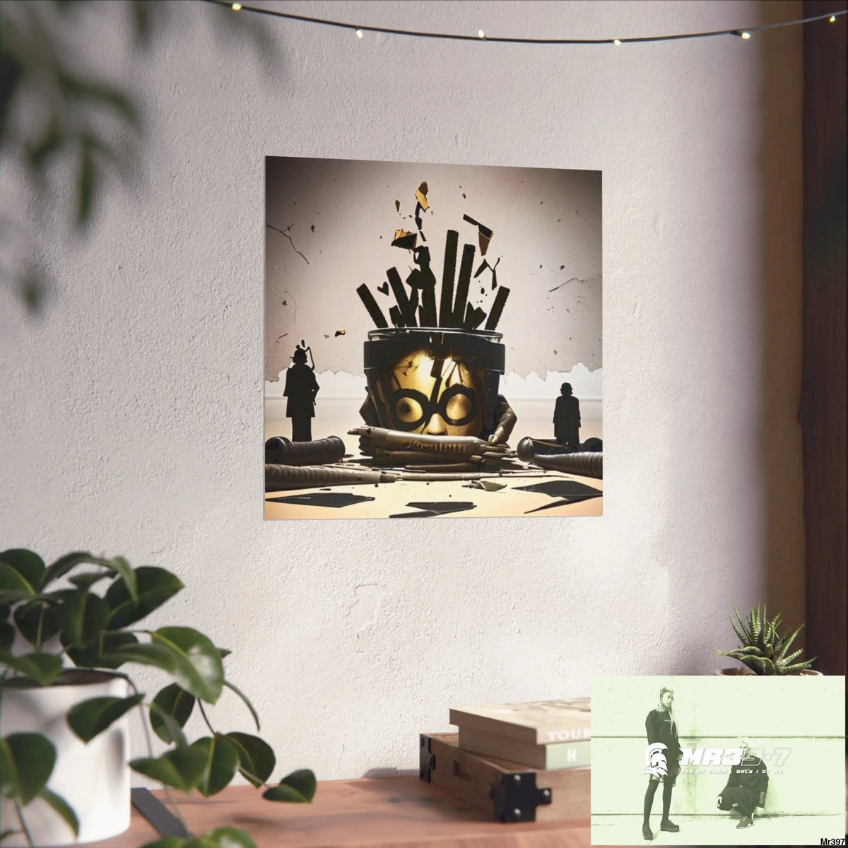 Banksy Style Dahab Gold scene 2 “Breaking the Glasses” no 10 Fine Art Posters Poster