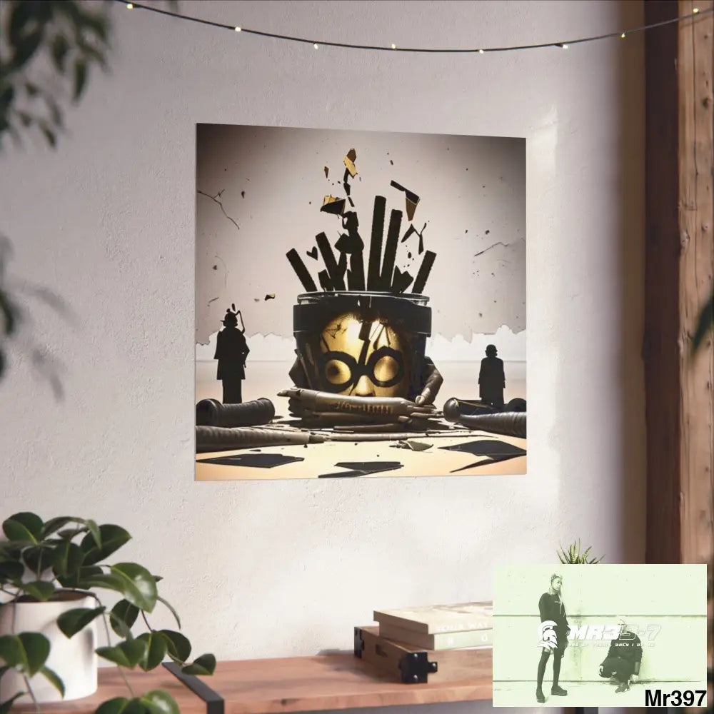 Banksy Style Dahab Gold scene 2 “Breaking the Glasses” no 10 Fine Art Posters Poster