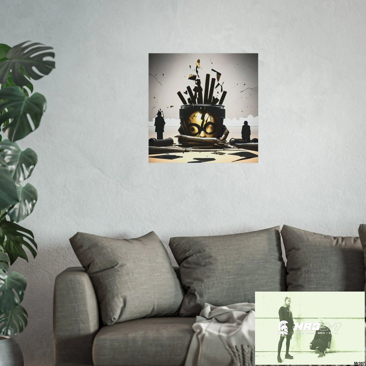 Banksy Style Dahab Gold scene 2 “Breaking the Glasses” no 10 Fine Art Posters Poster