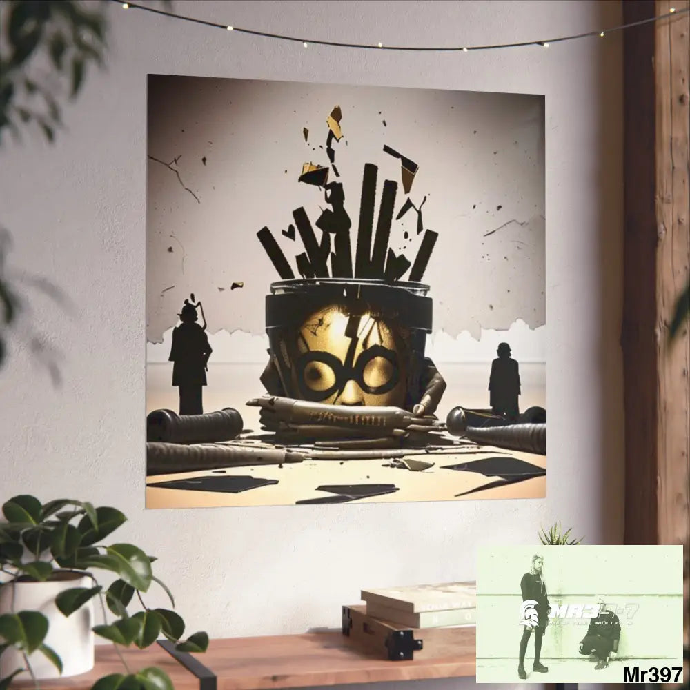 Banksy Style Dahab Gold scene 2 “Breaking the Glasses” no 10 Fine Art Posters Poster