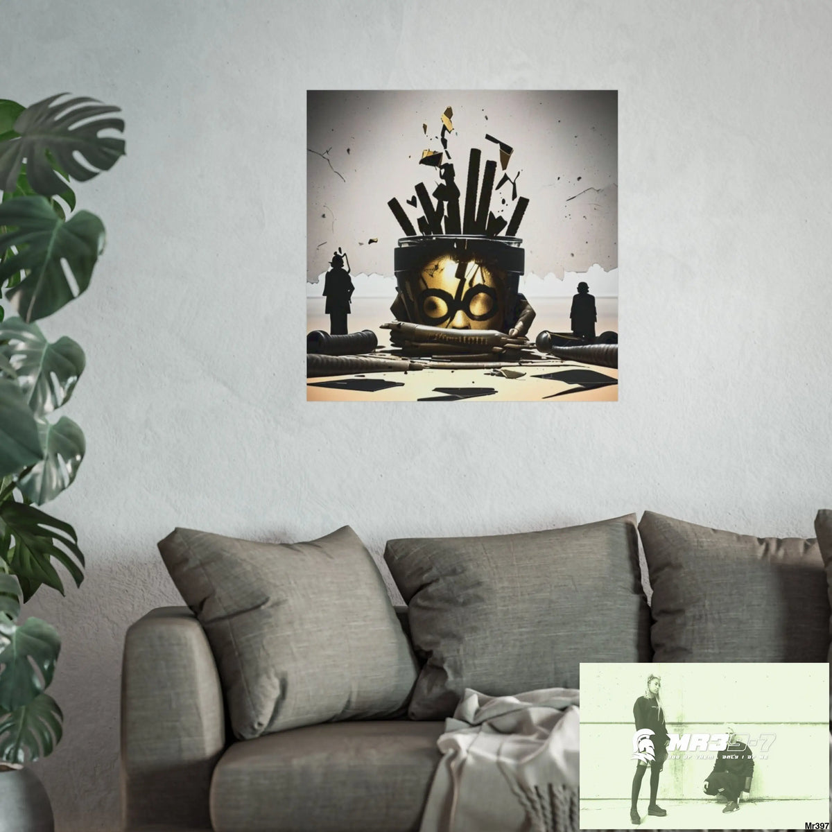 Banksy Style Dahab Gold scene 2 “Breaking the Glasses” no 10 Fine Art Posters Poster