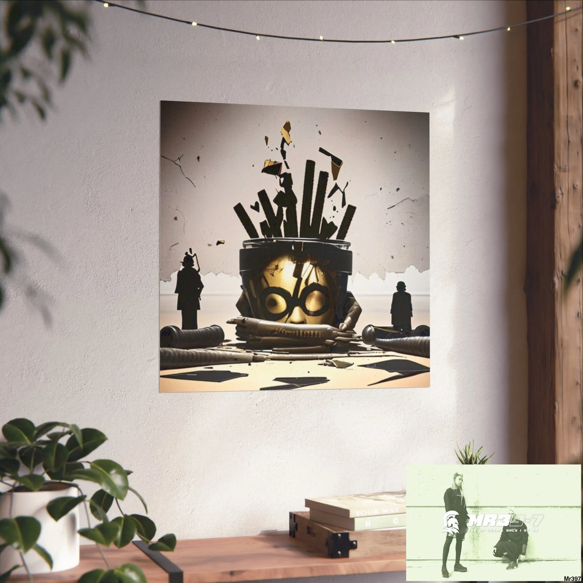 Banksy Style Dahab Gold scene 2 “Breaking the Glasses” no 10 Fine Art Posters Poster