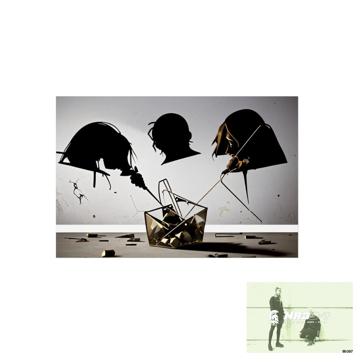 Banksy Style Dahab Gold scene 2 “Breaking the Glasses” no 11 Fine Art Posters 30″ x 20″ (Horizontal) / Matte Poster