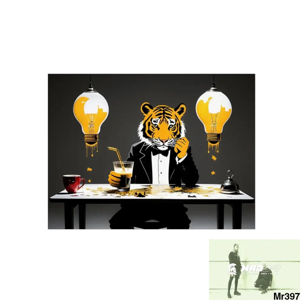 Banksy Style Dahab Gold scene 2 “Breaking the Glasses” no 13 Fine Art Posters 24″ x 18″ (Horizontal) / Matte Poster