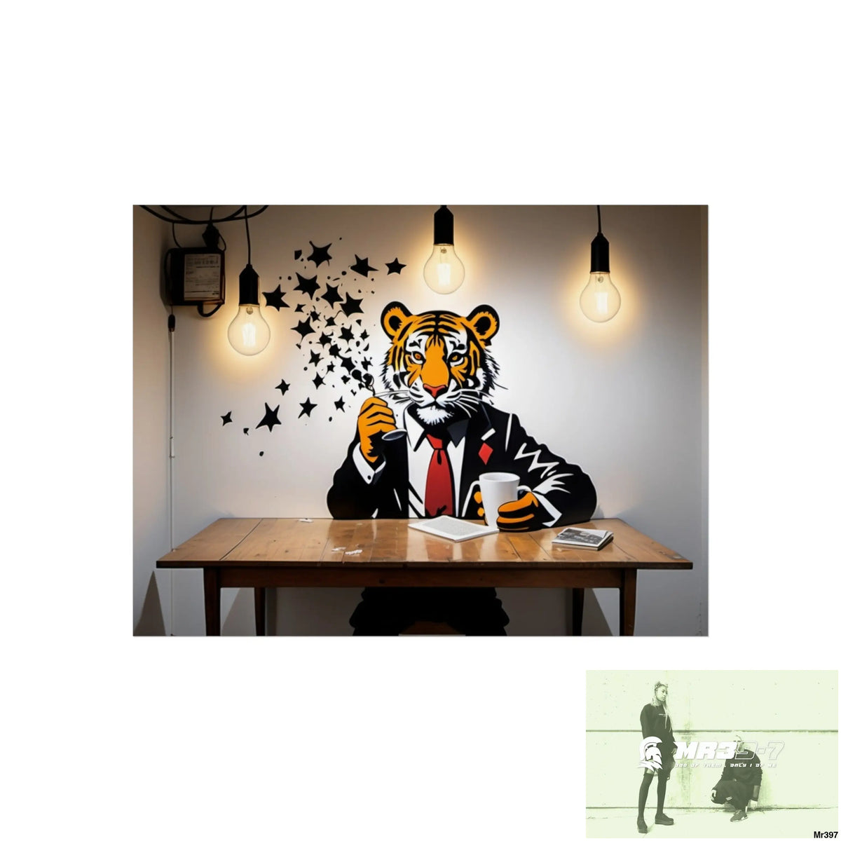 Banksy Style Dahab Gold scene 2 “Breaking the Glasses” no 14 Fine Art Posters 24″ x 18″ (Horizontal) / Matte Poster