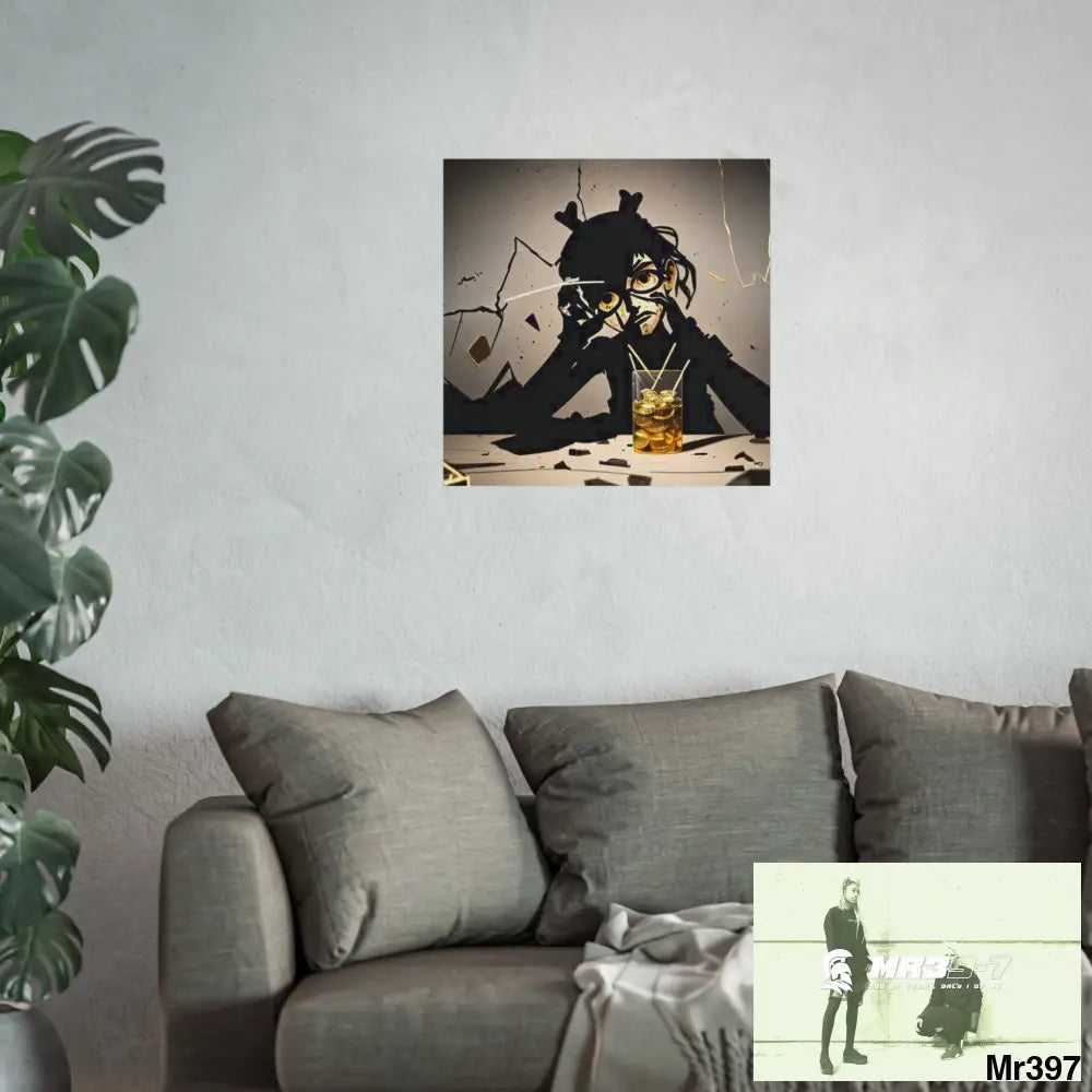 Banksy Style Dahab Gold scene 2 “Breaking the Glasses” no 4 Fine Art Posters Poster