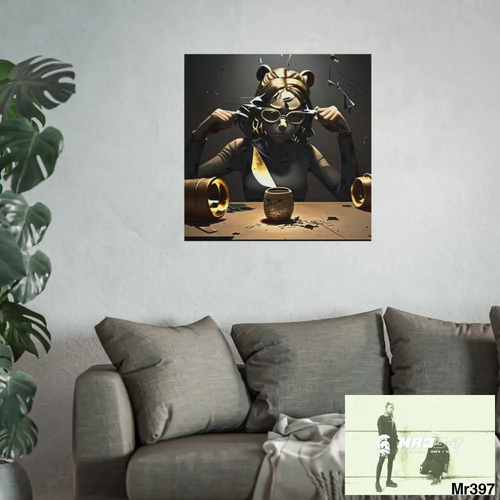 Banksy Style Dahab Gold scene 2 “Breaking the Glasses” no 5 Fine Art Posters Poster