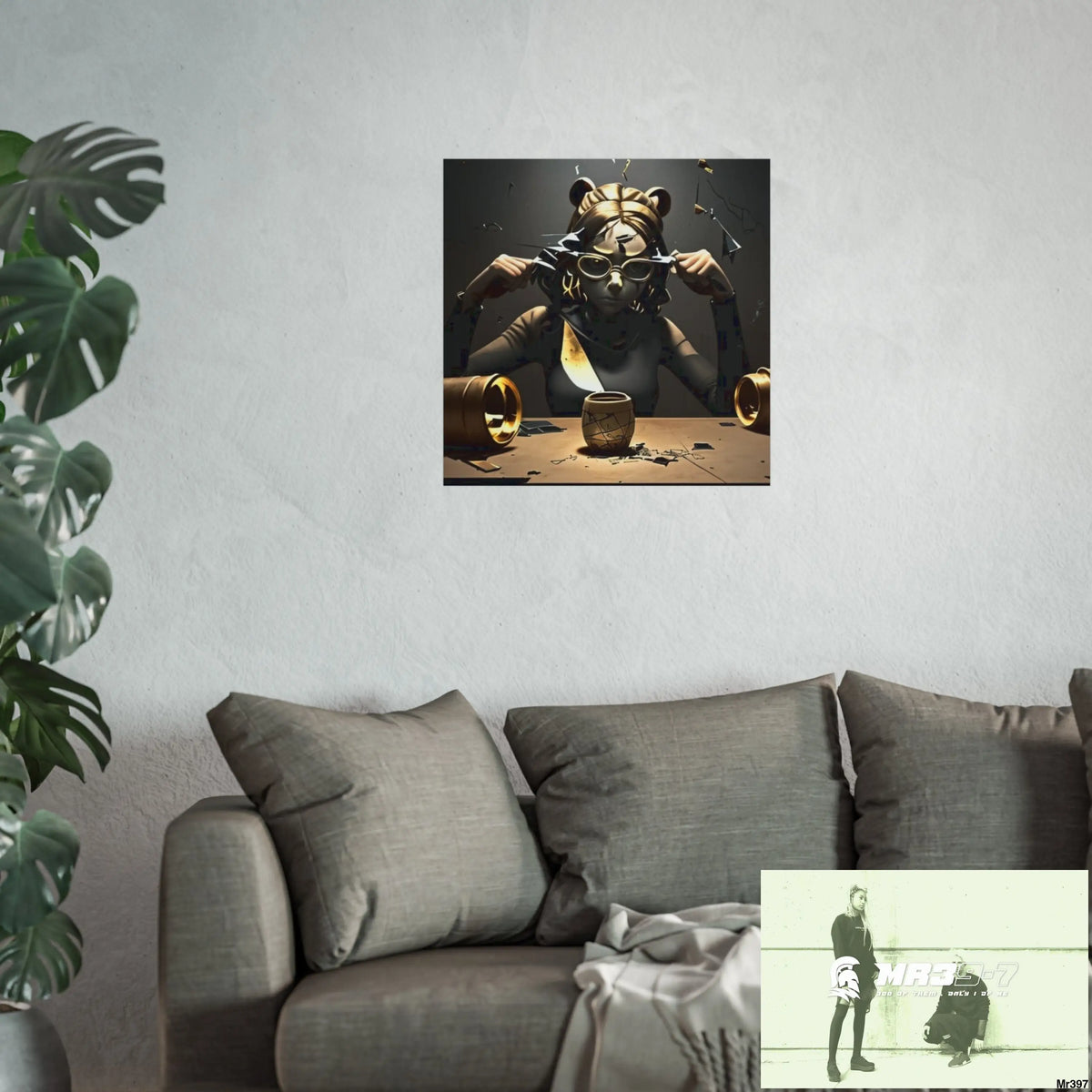 Banksy Style Dahab Gold scene 2 “Breaking the Glasses” no 5 Fine Art Posters Poster