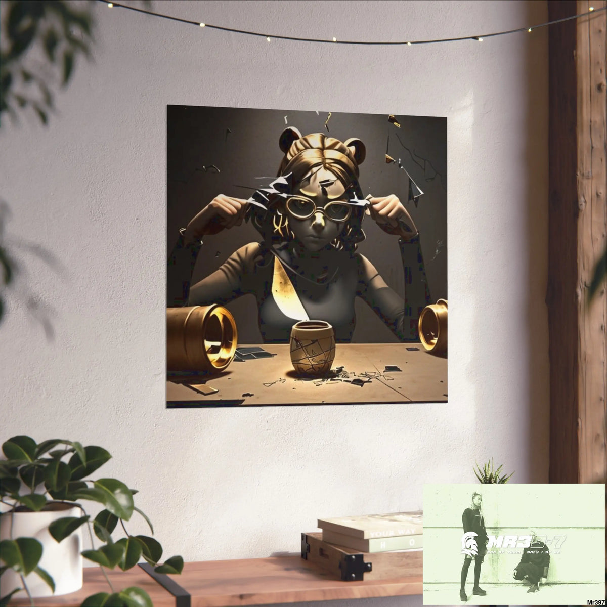 Banksy Style Dahab Gold scene 2 “Breaking the Glasses” no 5 Fine Art Posters Poster