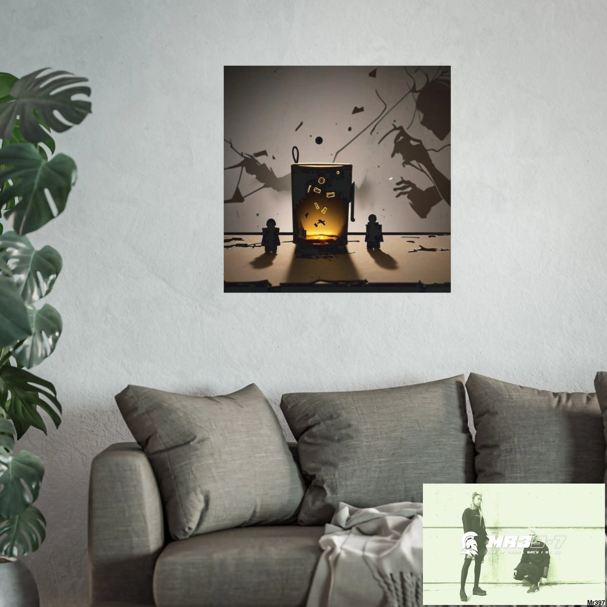 Banksy Style Dahab Gold scene 2 “Breaking the Glasses” no 6 Fine Art Posters Poster