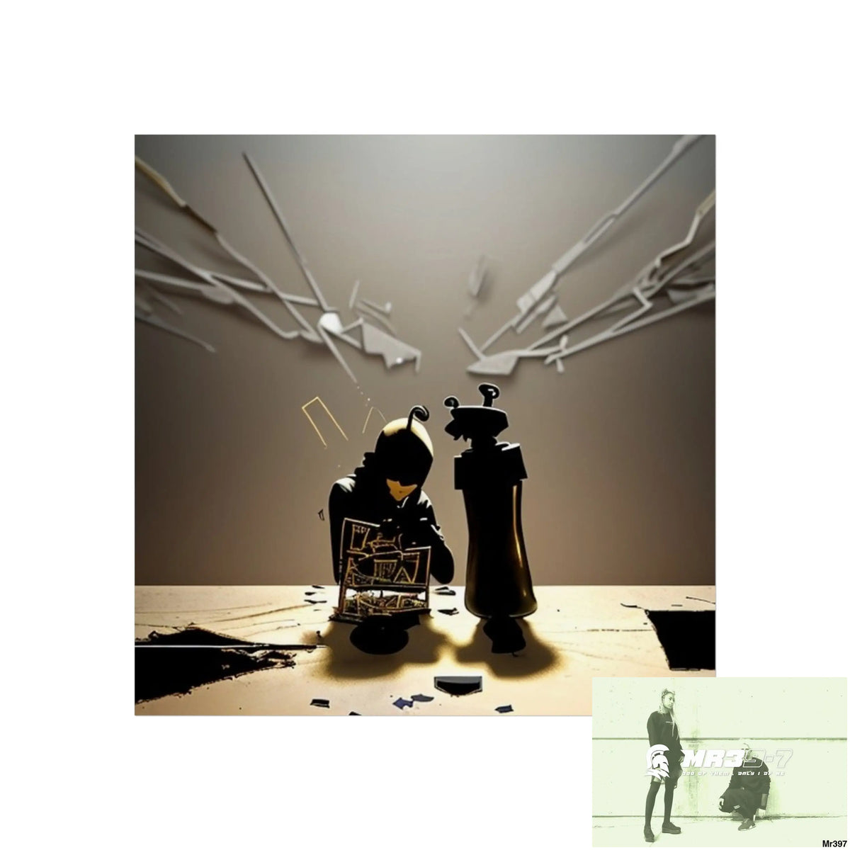 Banksy Style Dahab Gold scene 2 “Breaking the Glasses” no 7 Fine Art Posters 30″ x 30″ / Matte Poster