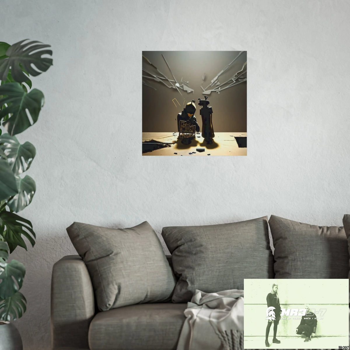 Banksy Style Dahab Gold scene 2 “Breaking the Glasses” no 7 Fine Art Posters Poster