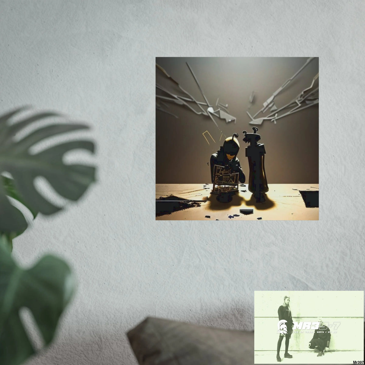 Banksy Style Dahab Gold scene 2 “Breaking the Glasses” no 7 Fine Art Posters Poster