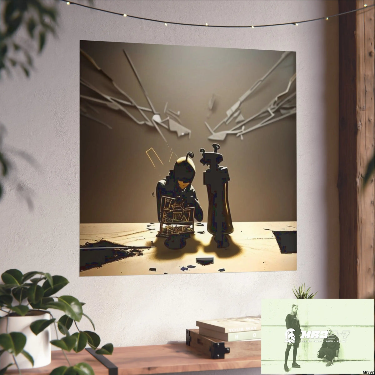 Banksy Style Dahab Gold scene 2 “Breaking the Glasses” no 7 Fine Art Posters Poster