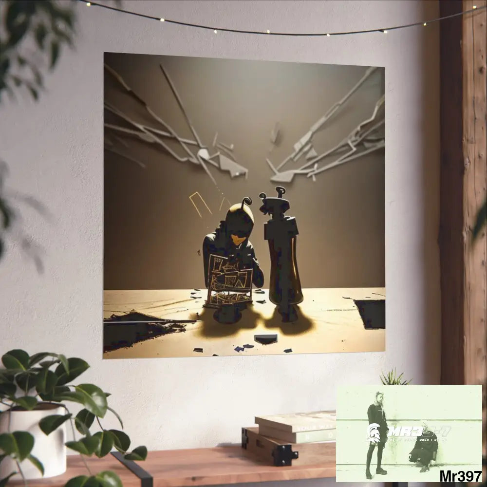 Banksy Style Dahab Gold scene 2 “Breaking the Glasses” no 7 Fine Art Posters Poster