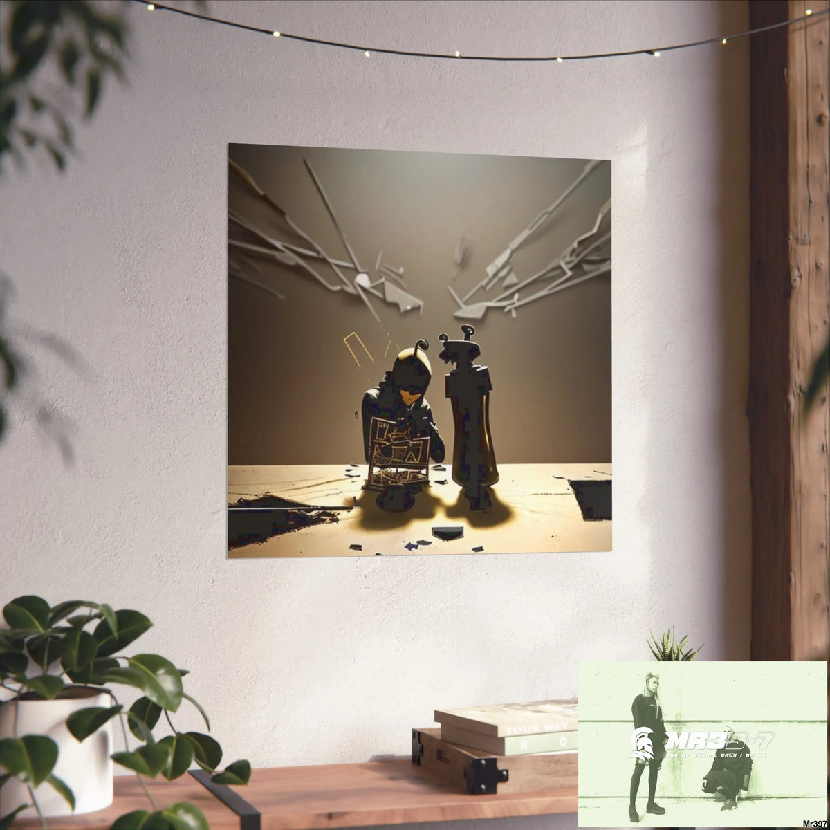 Banksy Style Dahab Gold scene 2 “Breaking the Glasses” no 7 Fine Art Posters Poster