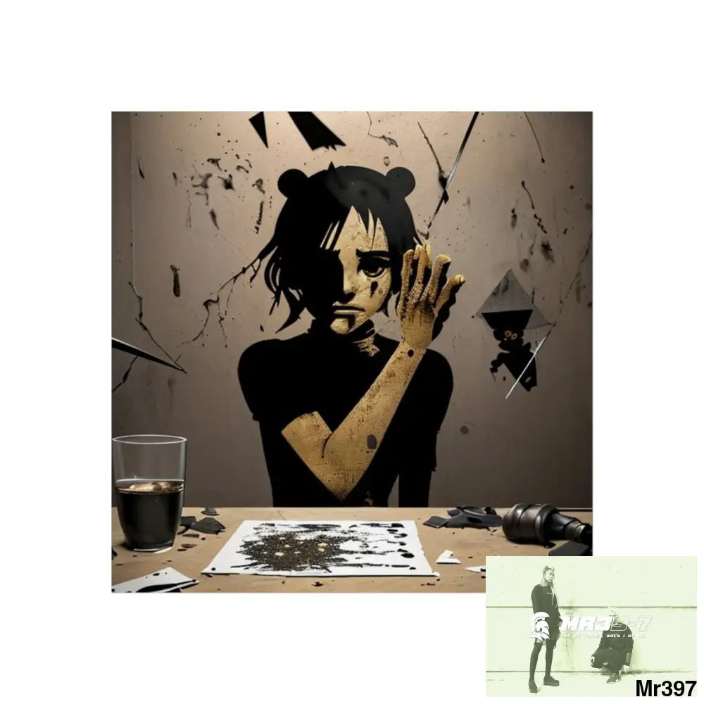 Banksy Style Dahab Gold scene 2 “Breaking the Glasses” no 9 Fine Art Posters 24″ x 24″ / Matte Poster