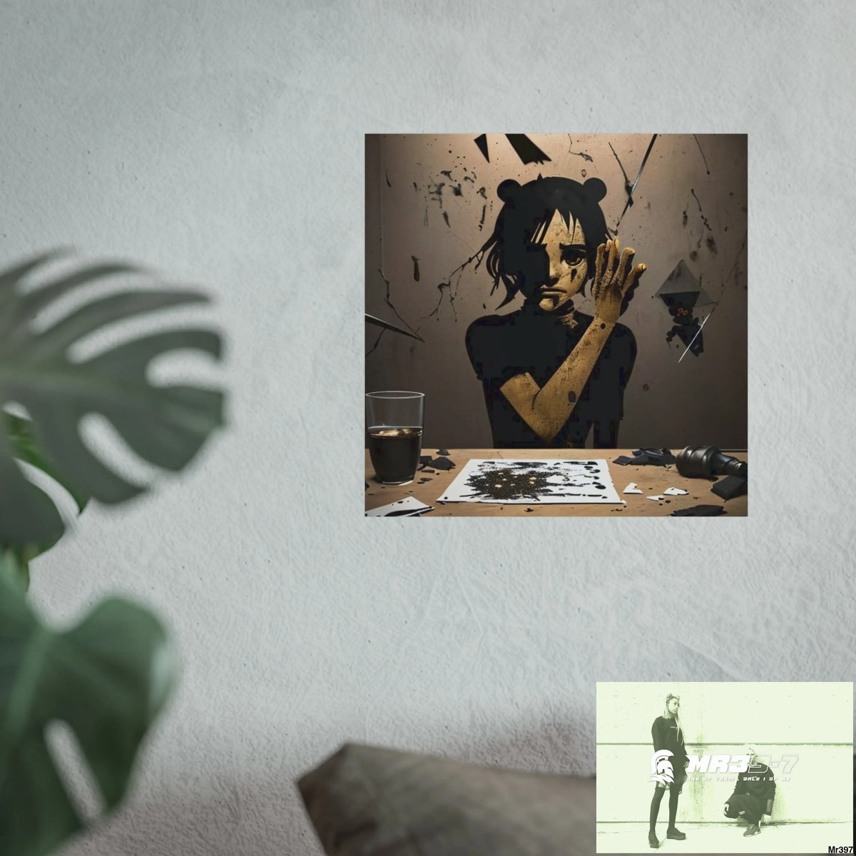 Banksy Style Dahab Gold scene 2 “Breaking the Glasses” no 9 Fine Art Posters Poster