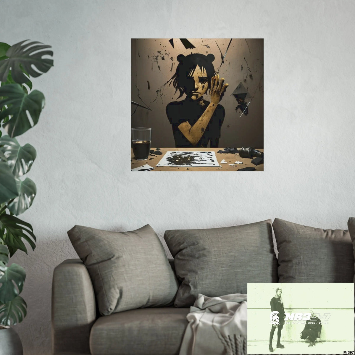 Banksy Style Dahab Gold scene 2 “Breaking the Glasses” no 9 Fine Art Posters Poster