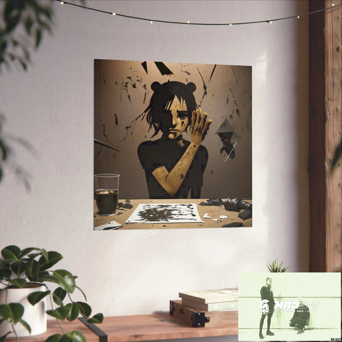 Banksy Style Dahab Gold scene 2 “Breaking the Glasses” no 9 Fine Art Posters Poster