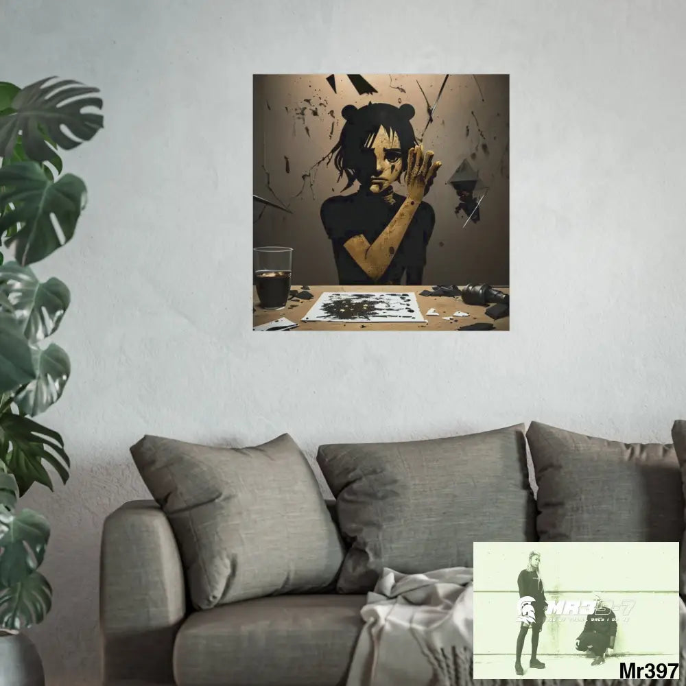 Banksy Style Dahab Gold scene 2 “Breaking the Glasses” no 9 Fine Art Posters Poster