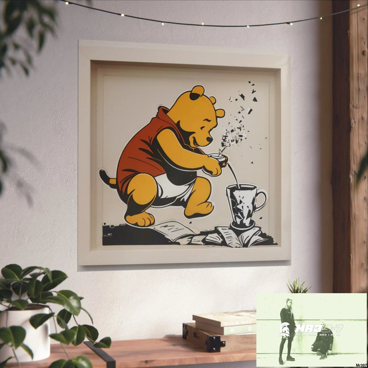 Banksy Style DAHAB GOLD — SCENE 3 “Filling the Tigger Cup” no 1 Fine Art Posters Poster