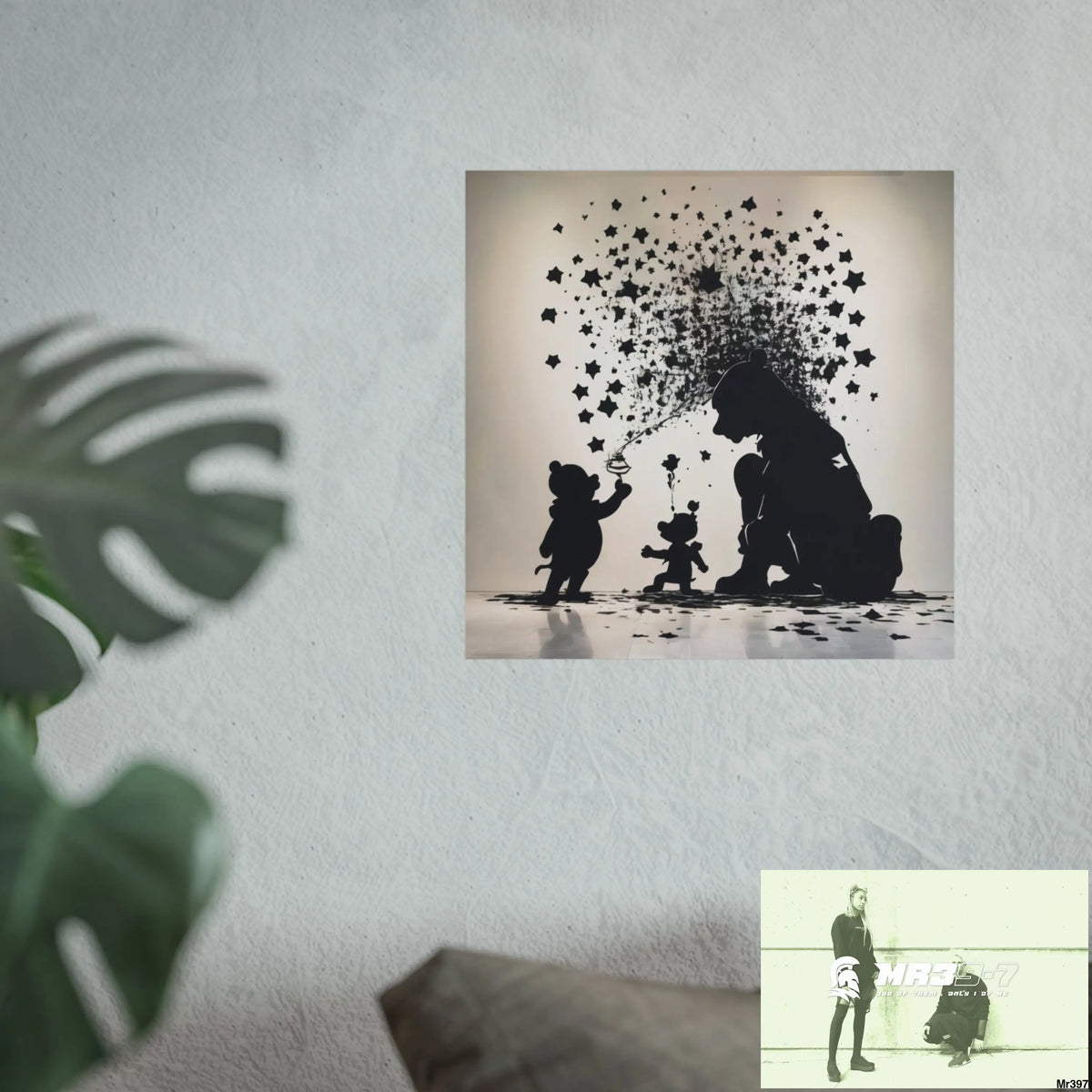 Banksy Style DAHAB GOLD — SCENE 3 “Filling the Tigger Cup” no 3 Fine Art Posters Poster