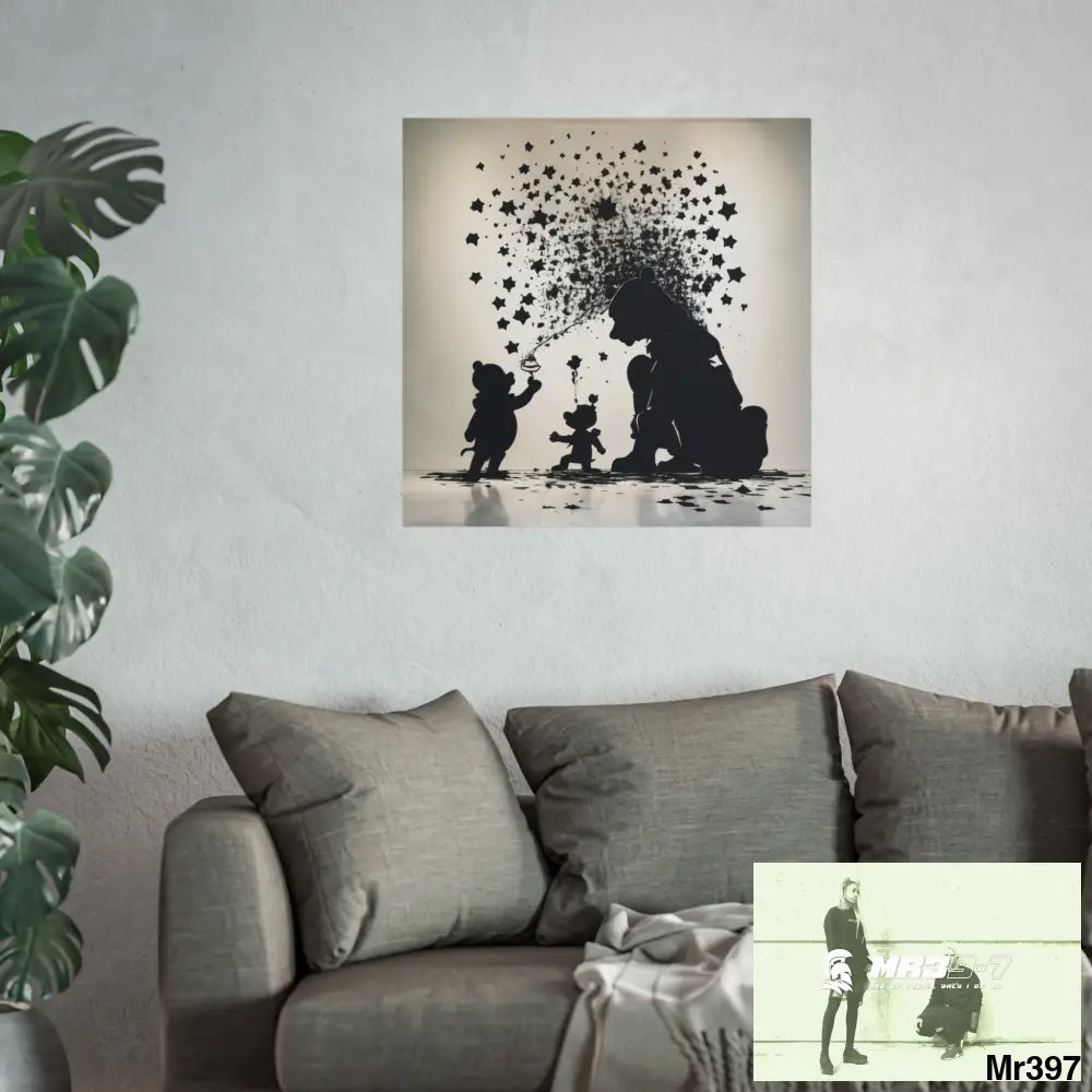 Banksy Style DAHAB GOLD — SCENE 3 “Filling the Tigger Cup” no 3 Fine Art Posters Poster