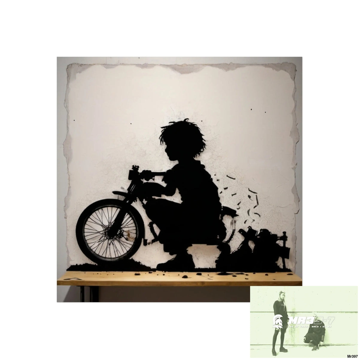 Banksy Style DAHAB GOLD — SCENE 4 Chain Around the Neck no 3 Fine Art Posters 16″ x 16″ / Matte Poster