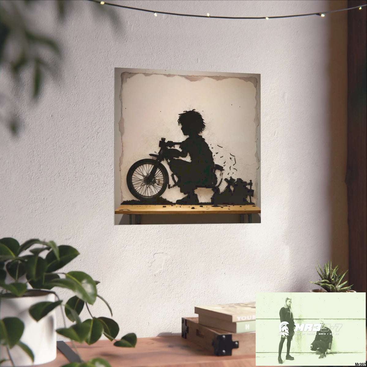 Banksy Style DAHAB GOLD — SCENE 4 Chain Around the Neck no 3 Fine Art Posters Poster