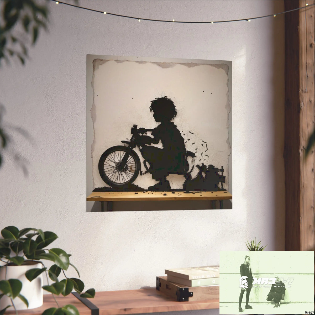 Banksy Style DAHAB GOLD — SCENE 4 Chain Around the Neck no 3 Fine Art Posters Poster