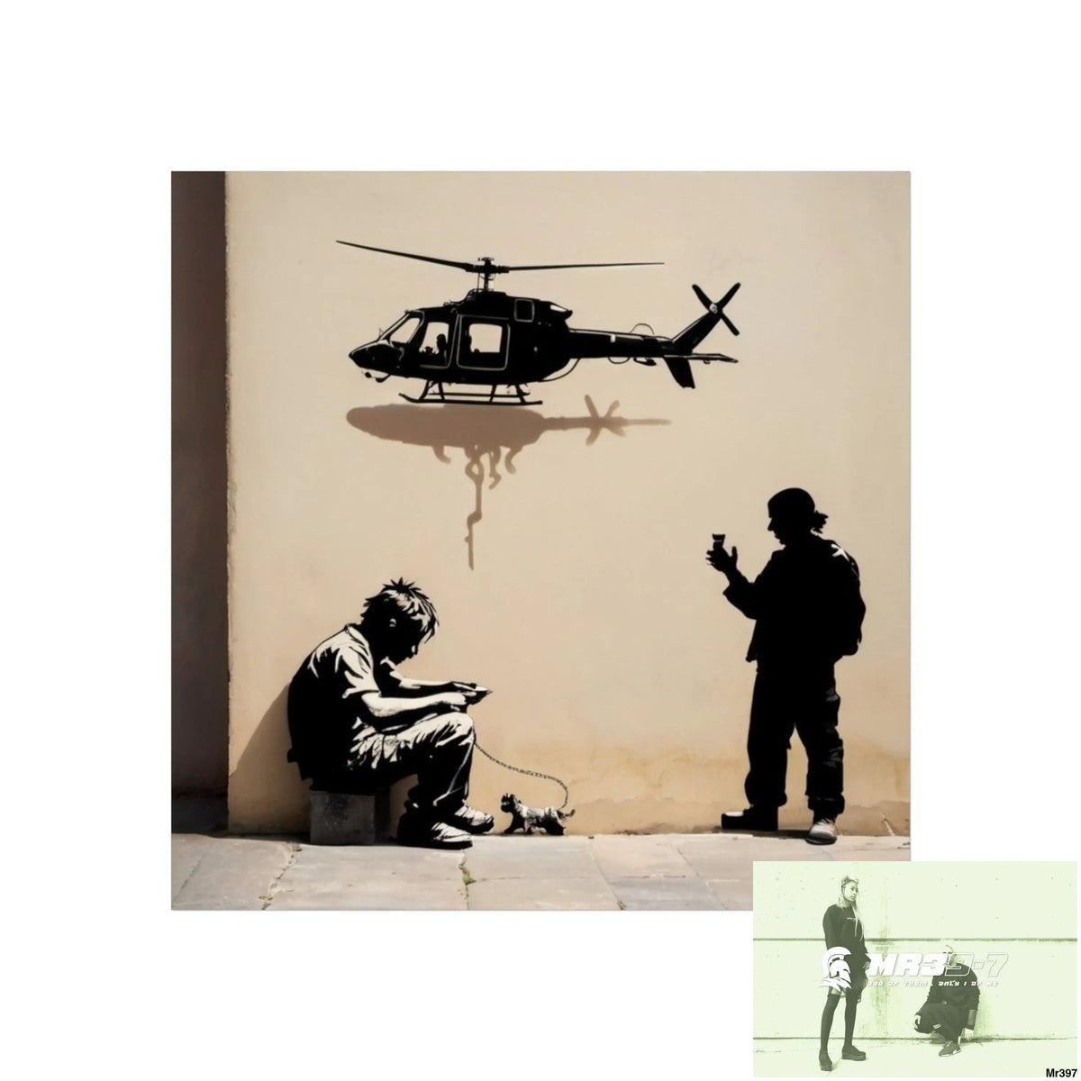 Banksy Style DAHAB GOLD — SCENE 4 Chain Around the Neck no 5 Fine Art Posters 30″ x 30″ / Matte Poster
