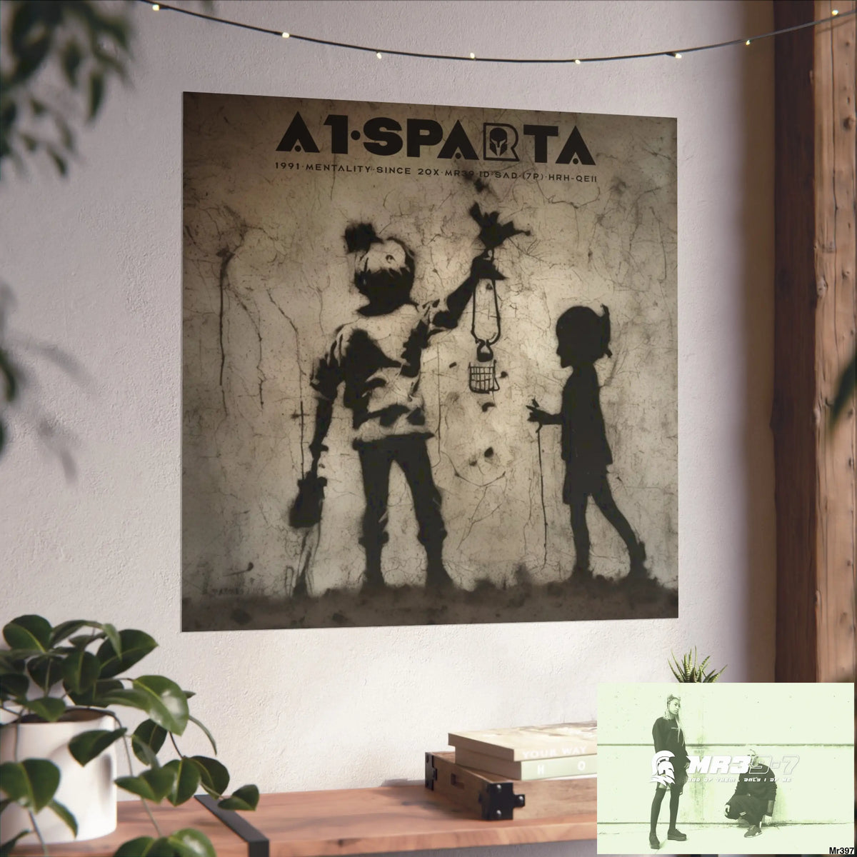 Banksy Style DAHAB GOLD — SCENE 4 Chain Around the Neck no 4 Fine Art Posters Poster