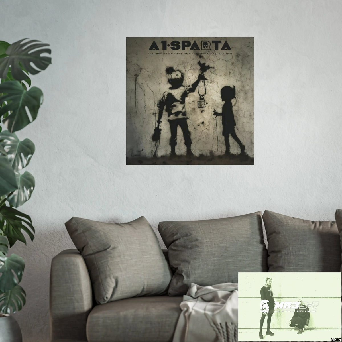 Banksy Style DAHAB GOLD — SCENE 4 Chain Around the Neck no 4 Fine Art Posters Poster