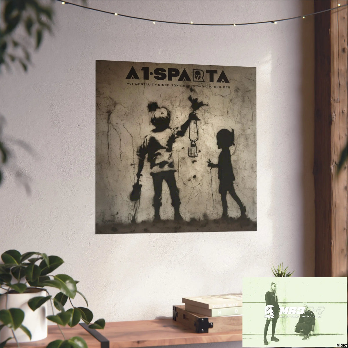 Banksy Style DAHAB GOLD — SCENE 4 Chain Around the Neck no 4 Fine Art Posters Poster