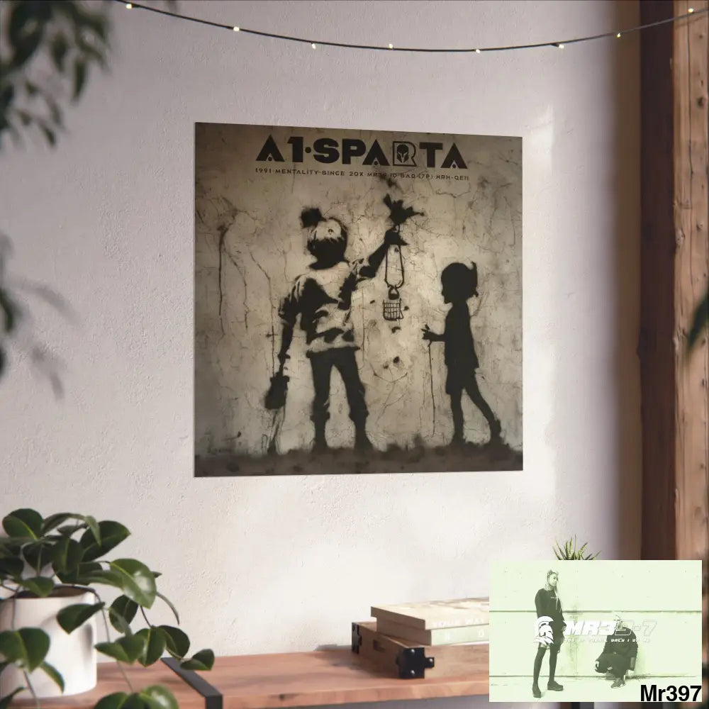 Banksy Style DAHAB GOLD — SCENE 4 Chain Around the Neck no 4 Fine Art Posters Poster