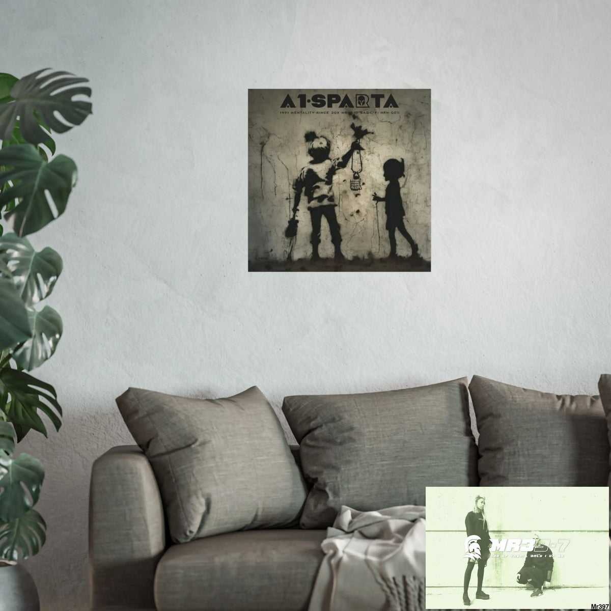 Banksy Style DAHAB GOLD — SCENE 4 Chain Around the Neck no 4 Fine Art Posters Poster