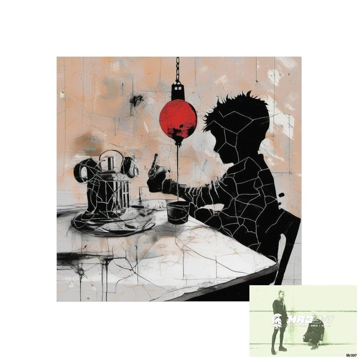 Banksy Style DAHAB GOLD — SCENE 4 Chain Around the Neckno 1 Fine Art Posters 24″ x 24″ / Matte Poster
