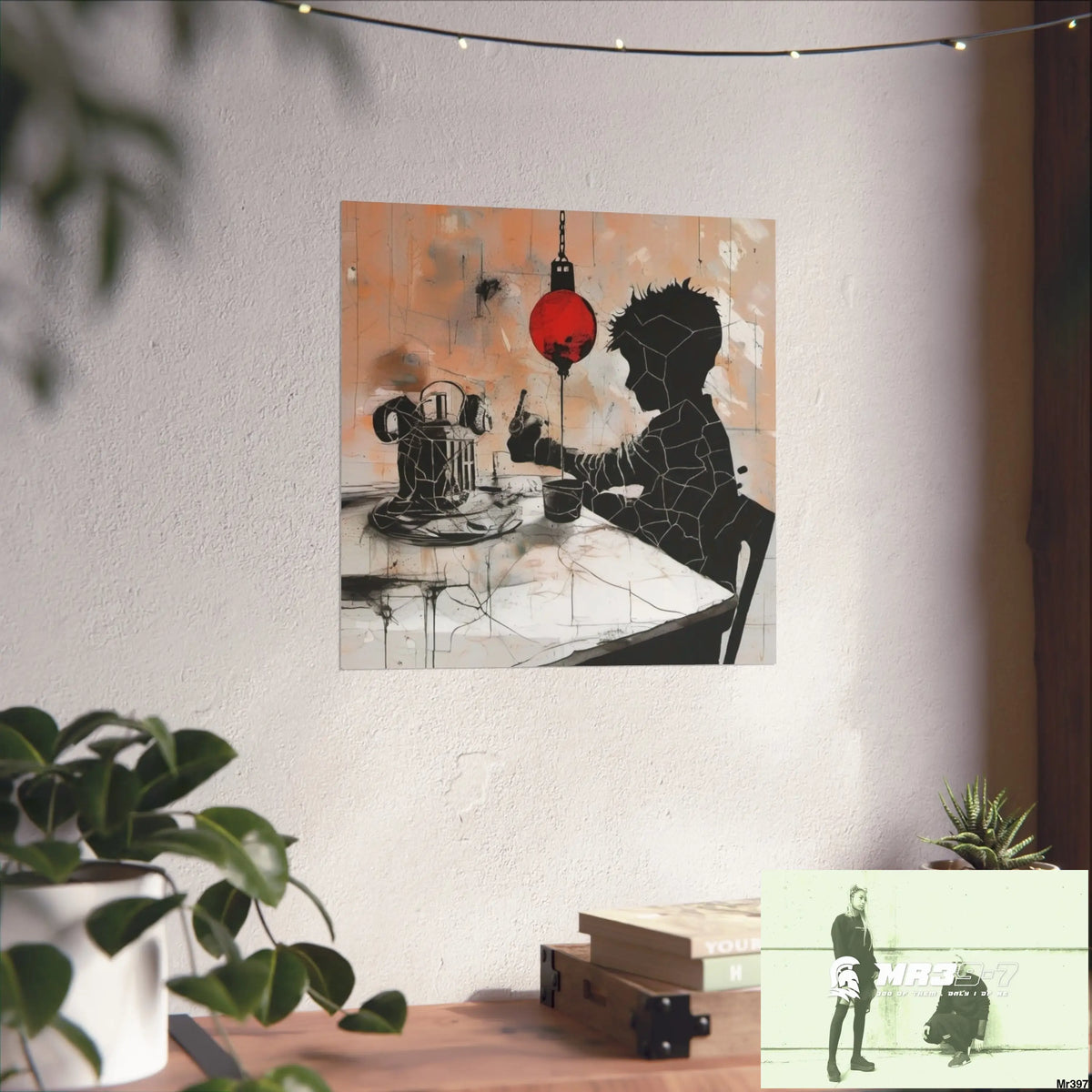 Banksy Style DAHAB GOLD — SCENE 4 Chain Around the Neckno 1 Fine Art Posters Poster