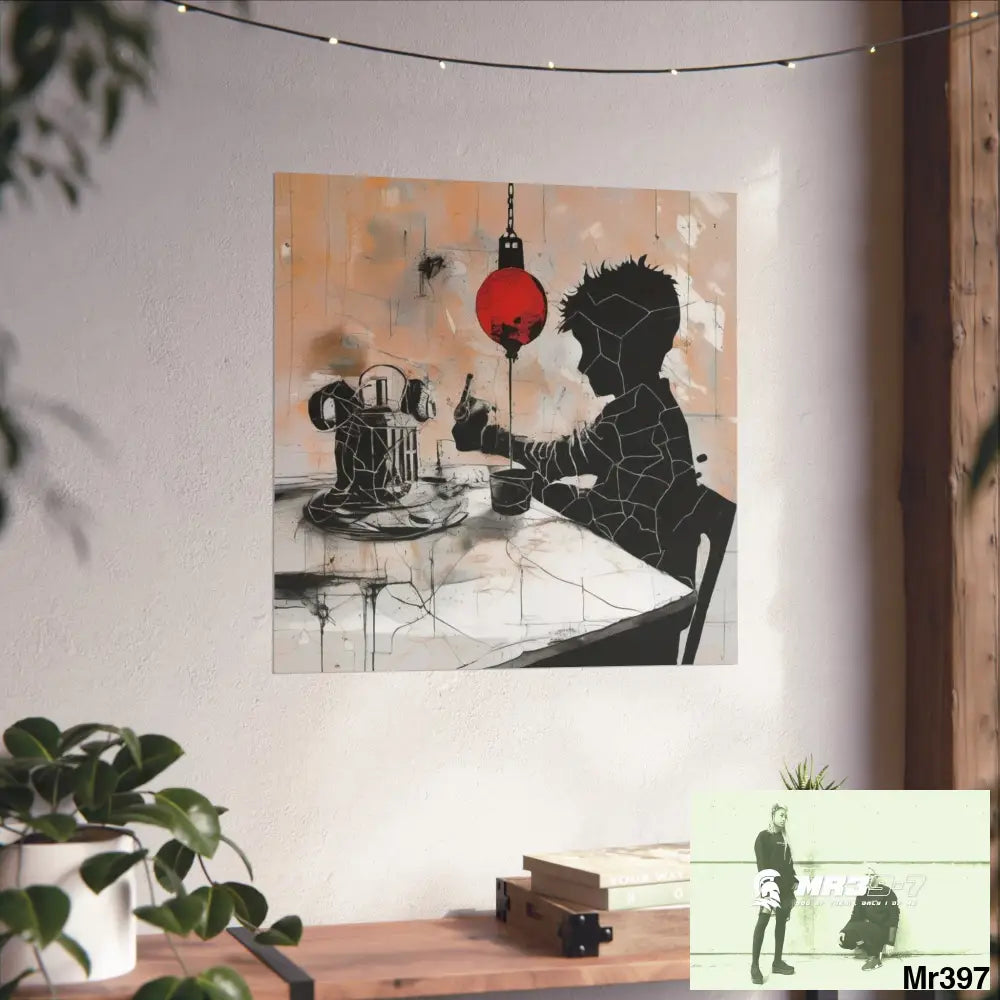 Banksy Style DAHAB GOLD — SCENE 4 Chain Around the Neckno 1 Fine Art Posters Poster