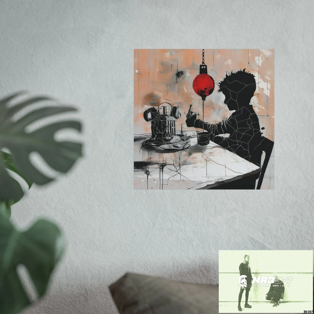 Banksy Style DAHAB GOLD — SCENE 4 Chain Around the Neckno 1 Fine Art Posters Poster