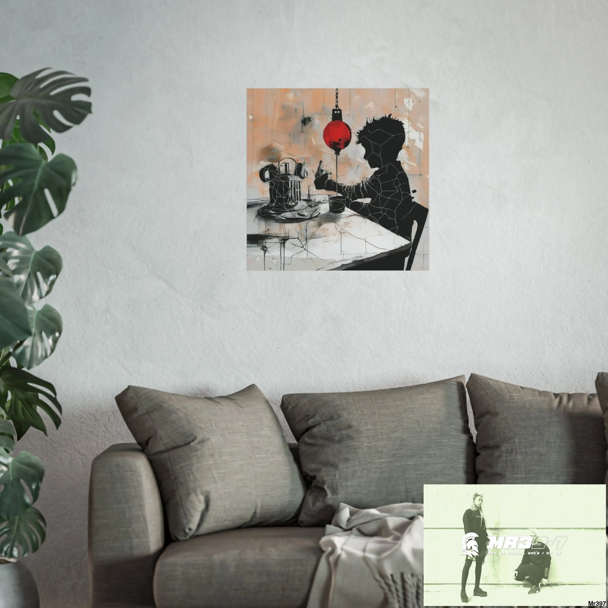 Banksy Style DAHAB GOLD — SCENE 4 Chain Around the Neckno 1 Fine Art Posters Poster