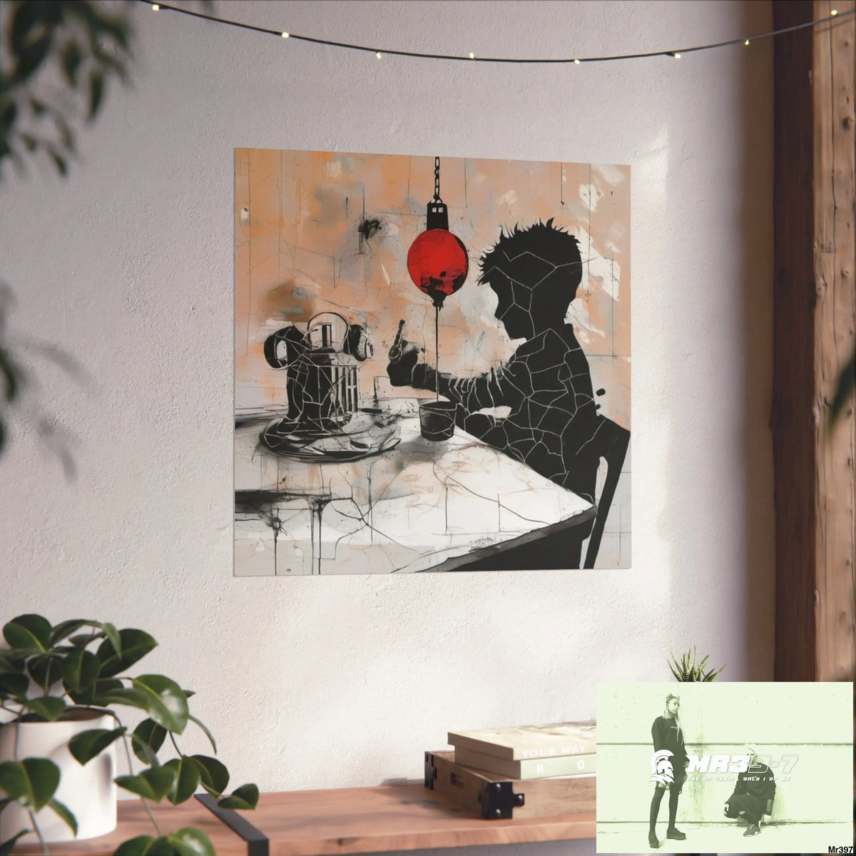 Banksy Style DAHAB GOLD — SCENE 4 Chain Around the Neckno 1 Fine Art Posters Poster
