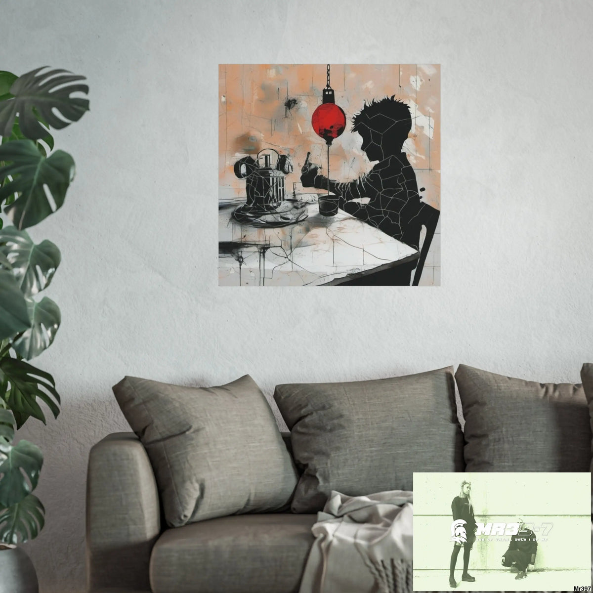 Banksy Style DAHAB GOLD — SCENE 4 Chain Around the Neckno 1 Fine Art Posters Poster