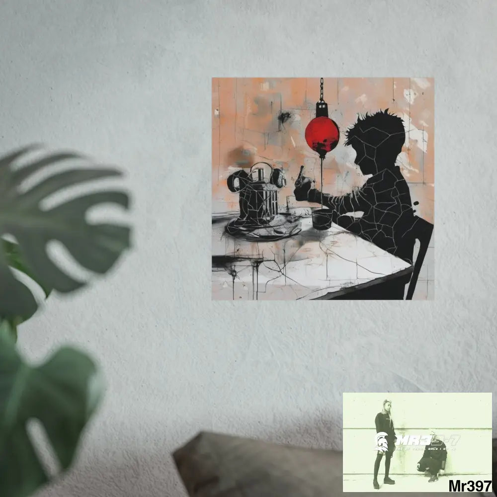 Banksy Style DAHAB GOLD — SCENE 4 Chain Around the Neckno 1 Fine Art Posters Poster